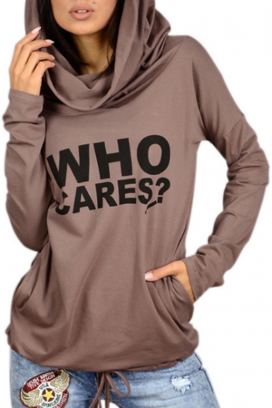 Trendy Letter Pattern Long Sleeves Pullover Slim-Fit Hoodie with Pockets