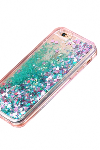 Stylish Star Sweetheart Sequined Embellished Soft iPhone Mobile Phone Case