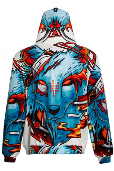 digital wolf hoodie