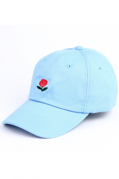 New Collection Embroidery Letter Floral Pattern Leisure Cap