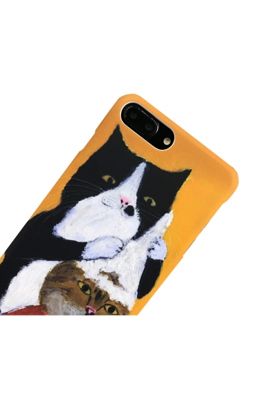 Lovely Cat Barber Pattern iPhone Mobile Phone Case