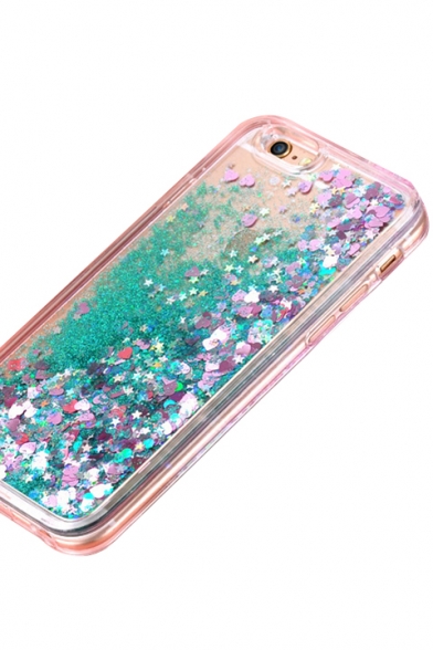Stylish Star Sweetheart Sequined Embellished Soft iPhone Mobile Phone Case