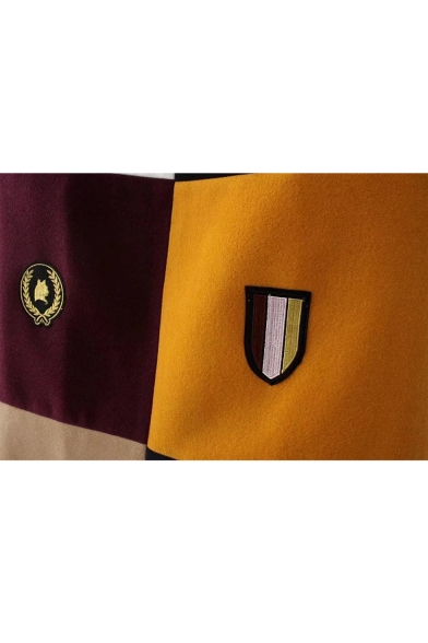 Fashionable Color Block Letter Badge Pattern Scoop Neck Tank Dress