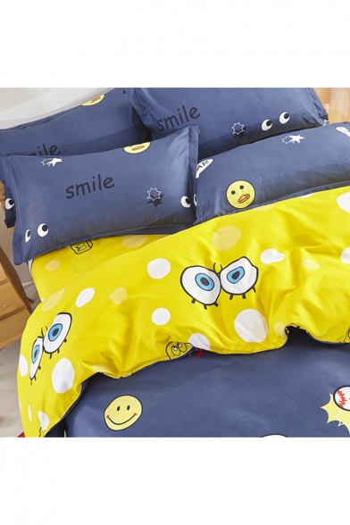 Chic Lovely Cartoon Printed Bedding Sets Bed Sheet Set Duvet Cover Set Bed Pillowcase
