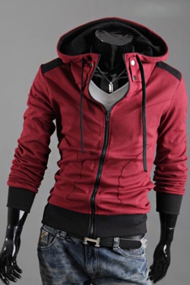 Nevera Fashion Color Block Drawstring Hooded Zipper Jacket Thin Windbreaker 2020 New Spring Fall Contrast Color Coat