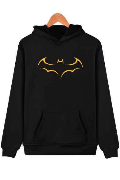 

New Arrival Bat Pattern Long Sleeves Pullover Pocket Hoodie, Black;red;white;gray;navy, LC466719