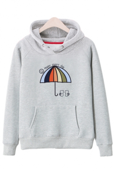 Spring's New Arrival Umbrella Letter Printed Long Sleeve Hoodie