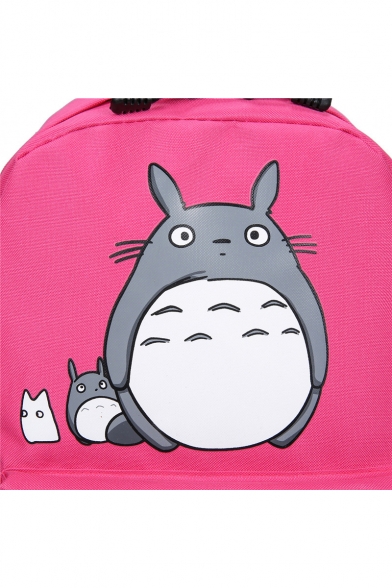 Unique Cartoon Chinchilla Letter Japanese Print Zippered Backpack School Bag