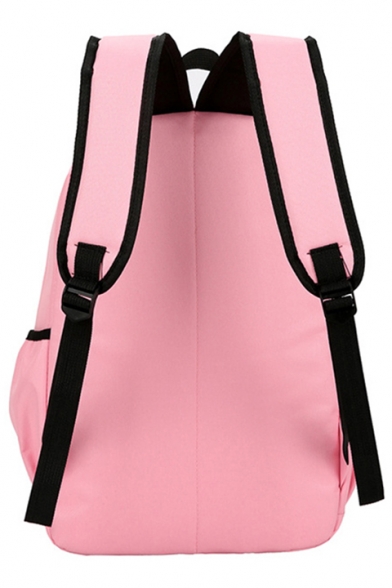 Chic Leaf Pattern Zippered Backpack School Bag