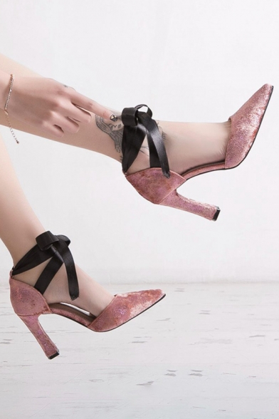 ribbon shoes heels