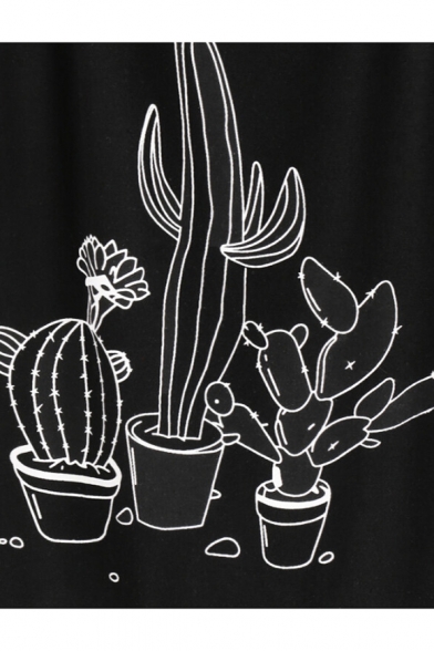 Halter Cactus Printed Sleeveless Crop Cami