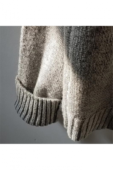 Winter Collection Round Neck Long Sleeve Plain Warm Pullover Sweatshirt