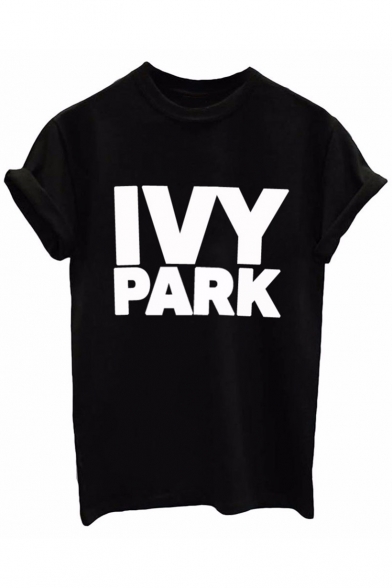 IVY PARK Letter Printed Short Sleeve Casual Tee