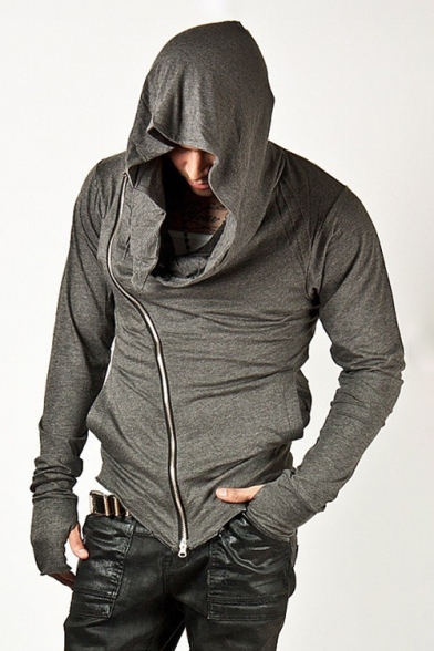 long zip up hoodie mens
