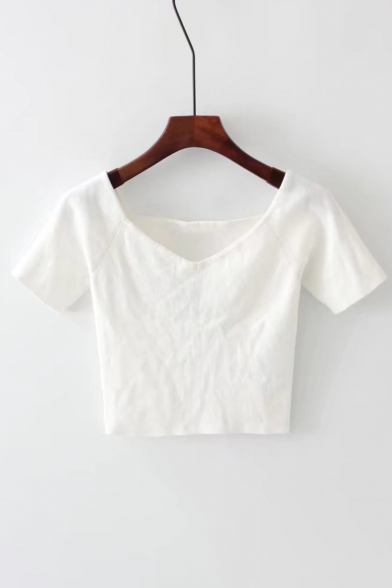 plain crop top shirts