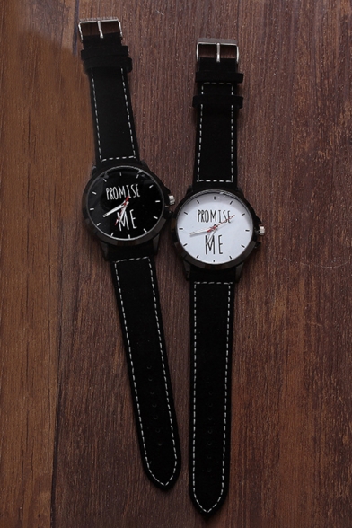 Retro Simple Letter Pattern Watch for Couple