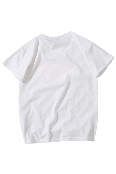 Trendy YOUTH SUNSHINE Letter Pattern Round Neck Short Sleeves Casual Tee