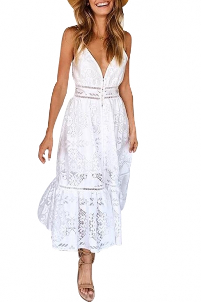 white midi cami dress