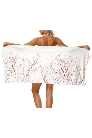 Plum Blossom Printed Bath Towel