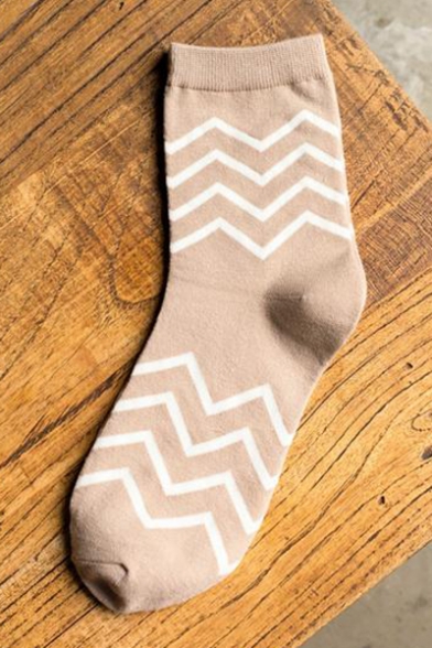 Women's Wave Printed Cotton Socks Ankle Sox