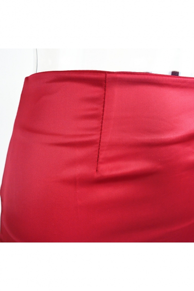 Bright Silk Patchwork Spaghetti Straps Sleeveless Crop Cami with Mini Bodycon Skirt Co-ords