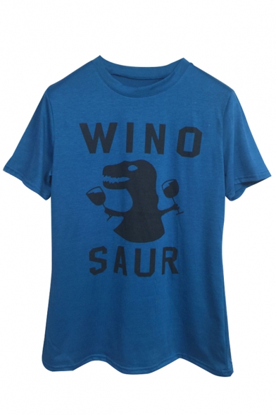WINO Dinosaur Printed Round Neck Short Sleeve Tee
