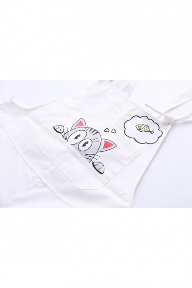 Cat Fish Embroidered Loose Overall Romper