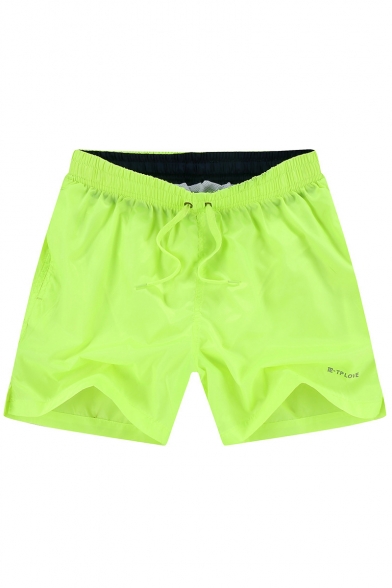 Top Rated Mens Yellow Quick Dry Solid New Trunks Swimwear with Pockets and Liner