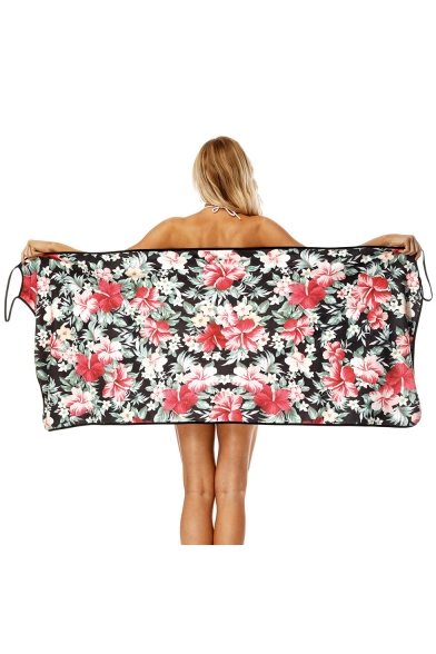 3D Fashion Floral Printed Beach Bath Towel