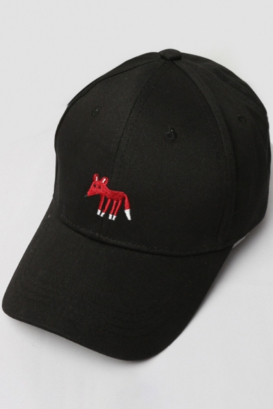 Simple Fox Embroidered Unisex Baseball Hat
