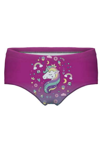 Lovely Unicorn Printed Women's Underwear Panty