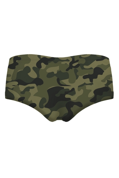 Sexy Letter Camouflage Printed Women's Underwear Panty