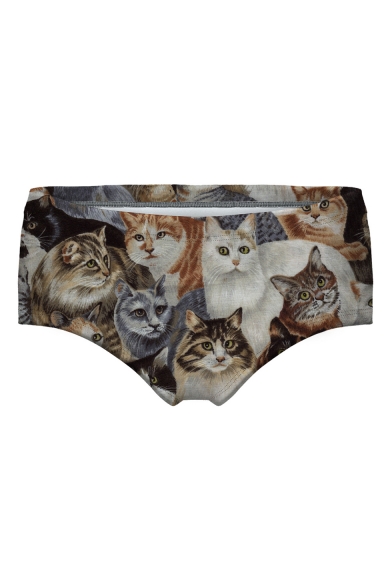 3D Cat Printed Women's Underwear Panty