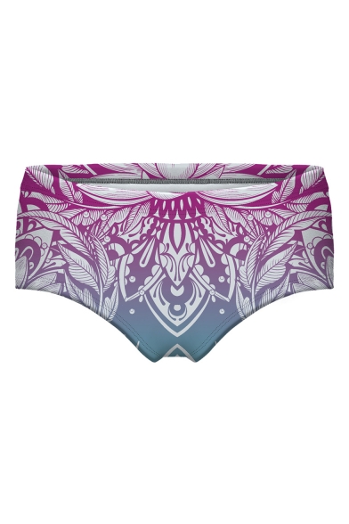 Women's Underwear Digital Floral Printed Panty
