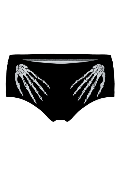 3D Hand Bone Printed Women's Underwear Panty