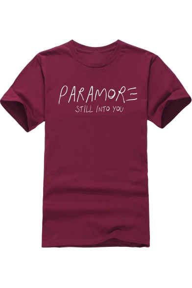 PARAMOR Letter Printed Round Neck Short Sleeve Tee