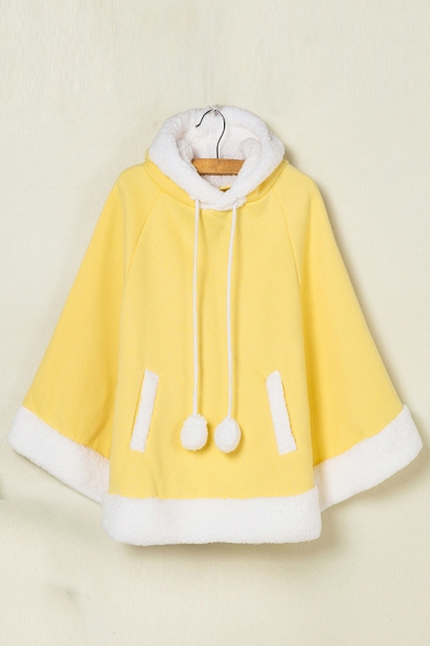 Winter Collection Warm Long Sleeve Loose Hooded Cape