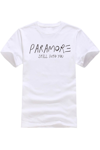 PARAMOR Letter Printed Round Neck Short Sleeve Tee