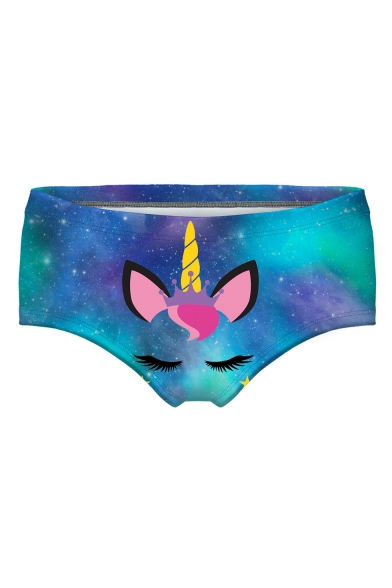 Galaxy Unicorn Printed Skinny Underwear Panty for Women
