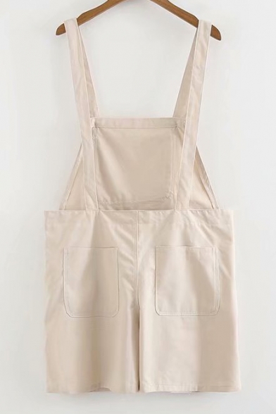 Cat Embroidered Straps Sleeveless Overall Romper