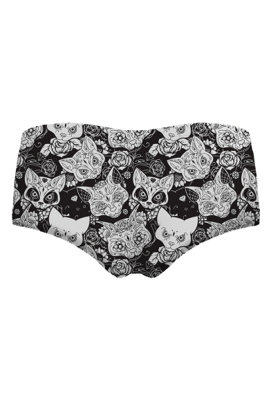 Floral Fox Printed Skinny Women's Underwear Panty
