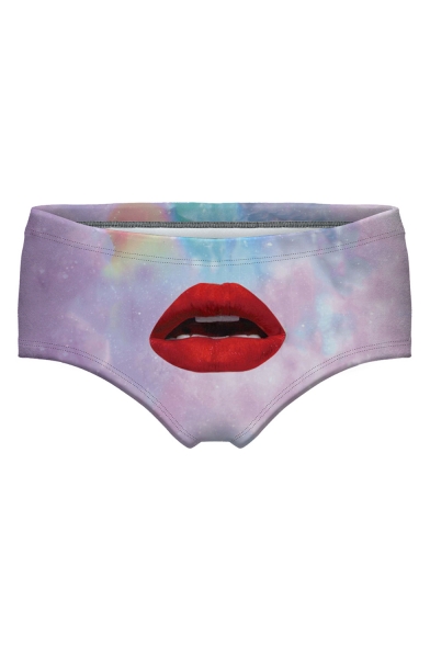 3D Sexy Lip Printed Women's Underwear Panty