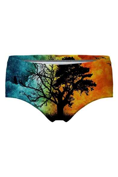 3D Tree Printed Skinny Women's Underwear Panty