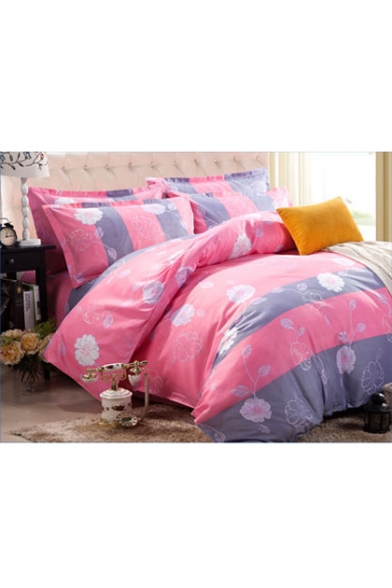 Fashion Cartoon Printed Comfortable Three Pieces Bedding Sets Duvet Cover Set Bed Pillowcase