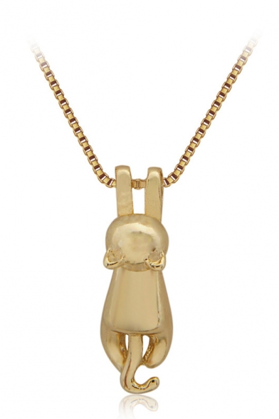 Lovely Cat Pattern Chain Necklace