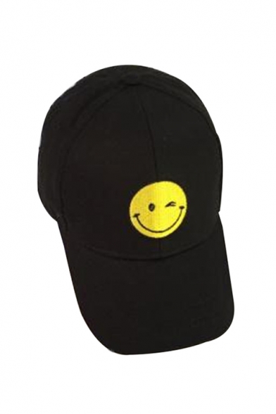 Smile Face Embroidered Leisure Unisex Baseball Hat
