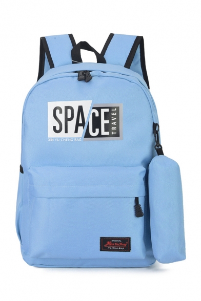 SPACE Letter Printed Backpack School Bag with Large Capacity