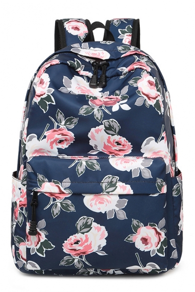 Waterproof Floral Printed Large Capacity Backpack School Bag