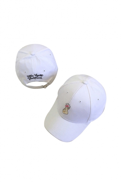 Gesture Letter Embroidered Chic Baseball Hat