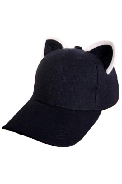 Cute Cat Ears Embellished Unisex Baseball Hat